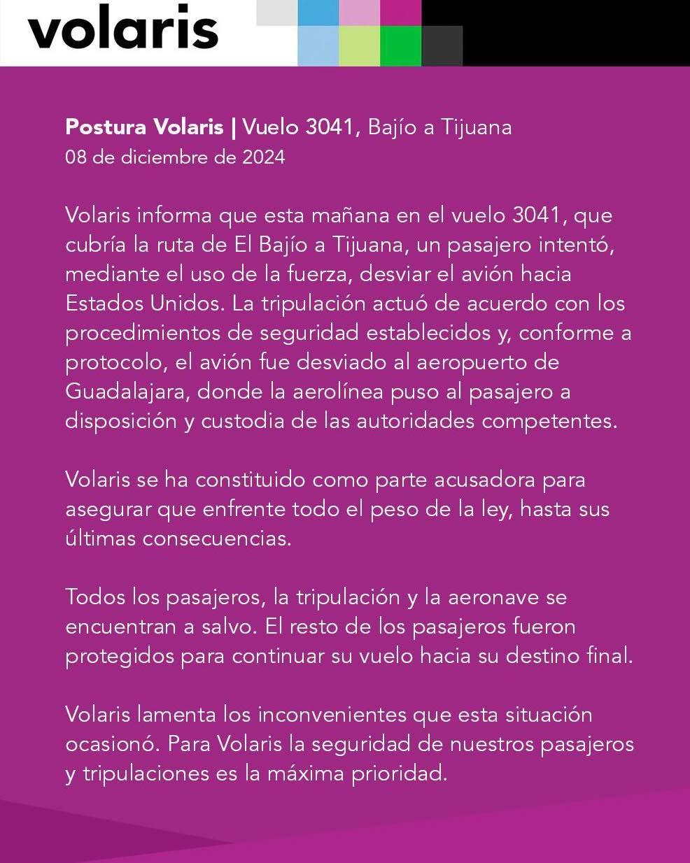 Intento de secuestro en vuelo de Volaris